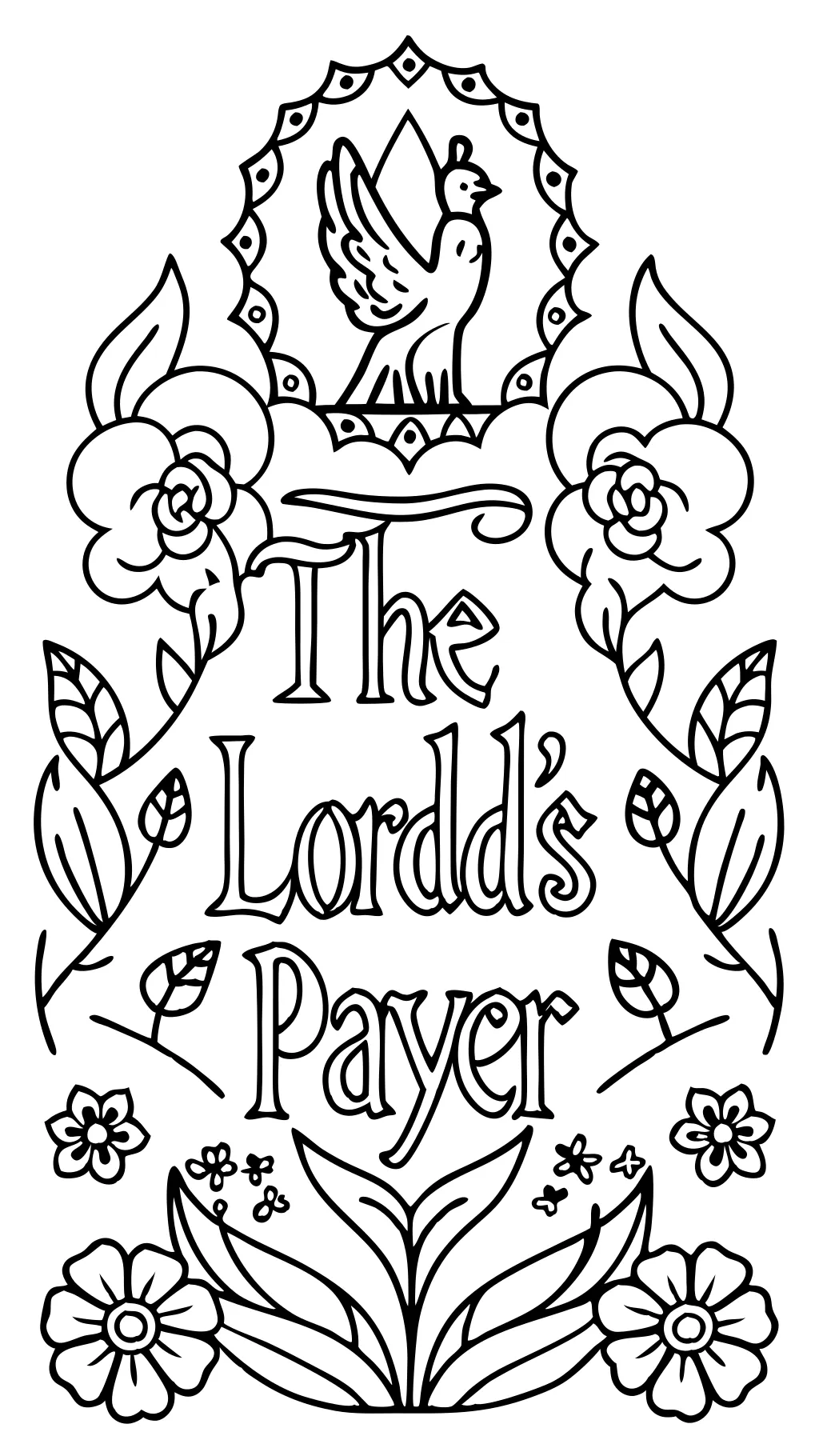 coloring pages for the lord’s prayer